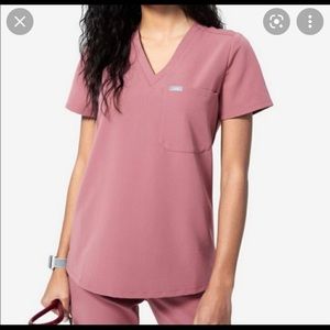 Mauve Figs 1 pocket scrub top